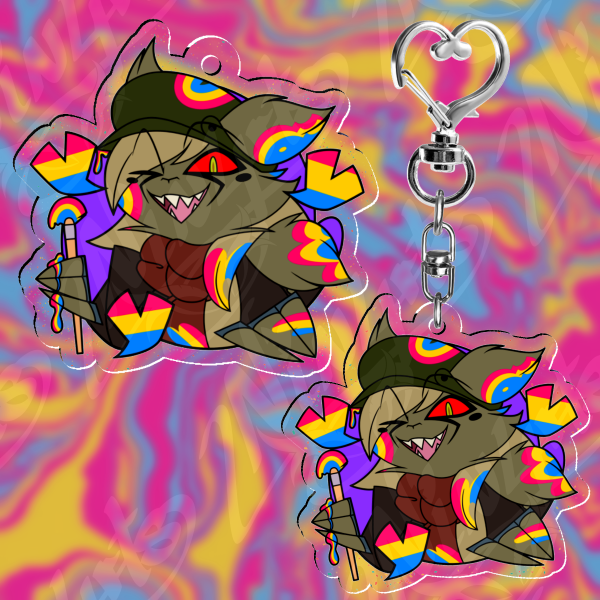 Pansexual Gael Glitter Acrylic Keychains