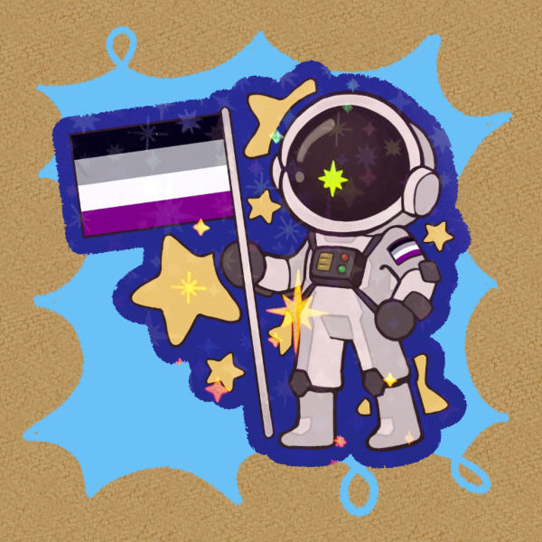 Asexual Astronaut Sticker