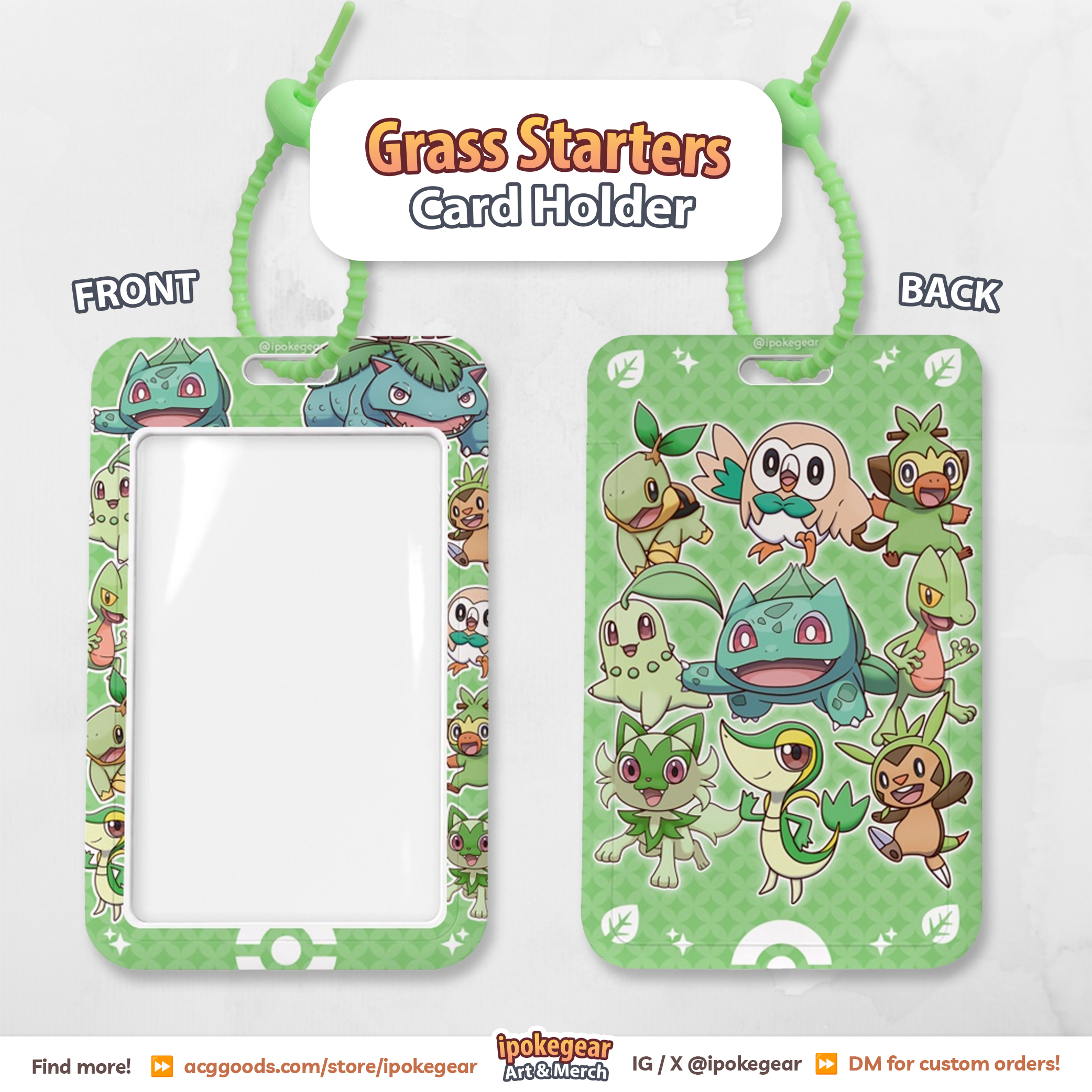 Grass Starter Plastic Card Holder