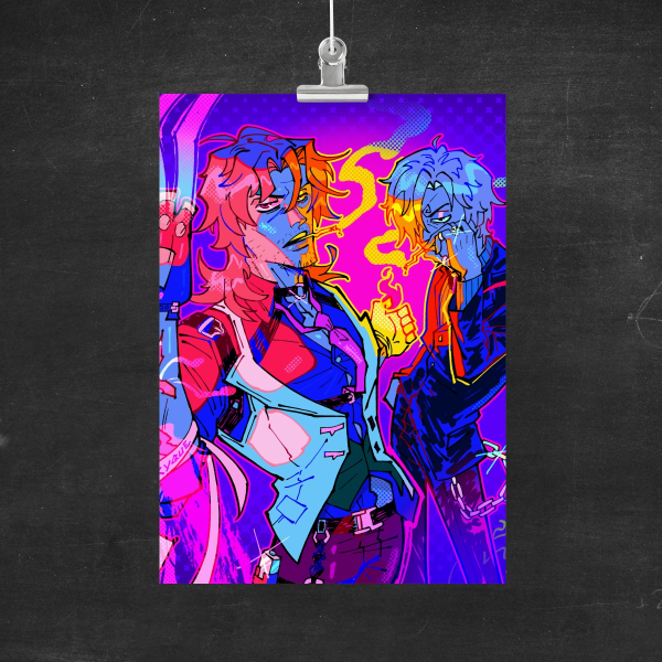 Gallagher & Sanji - Smoke - Honkai Star Rail & One Piece Print