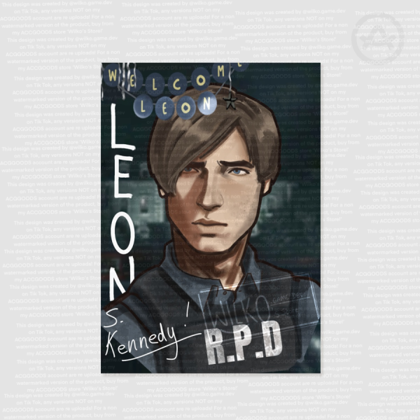 Leon S. Kennedy Resident Evil 2 Fanart Print