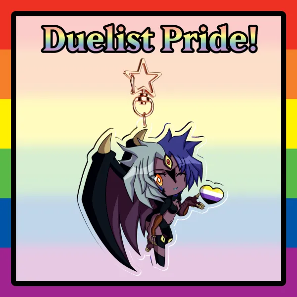 [YGO GX] Yubel Double-sided Non-binary Pride Keychain