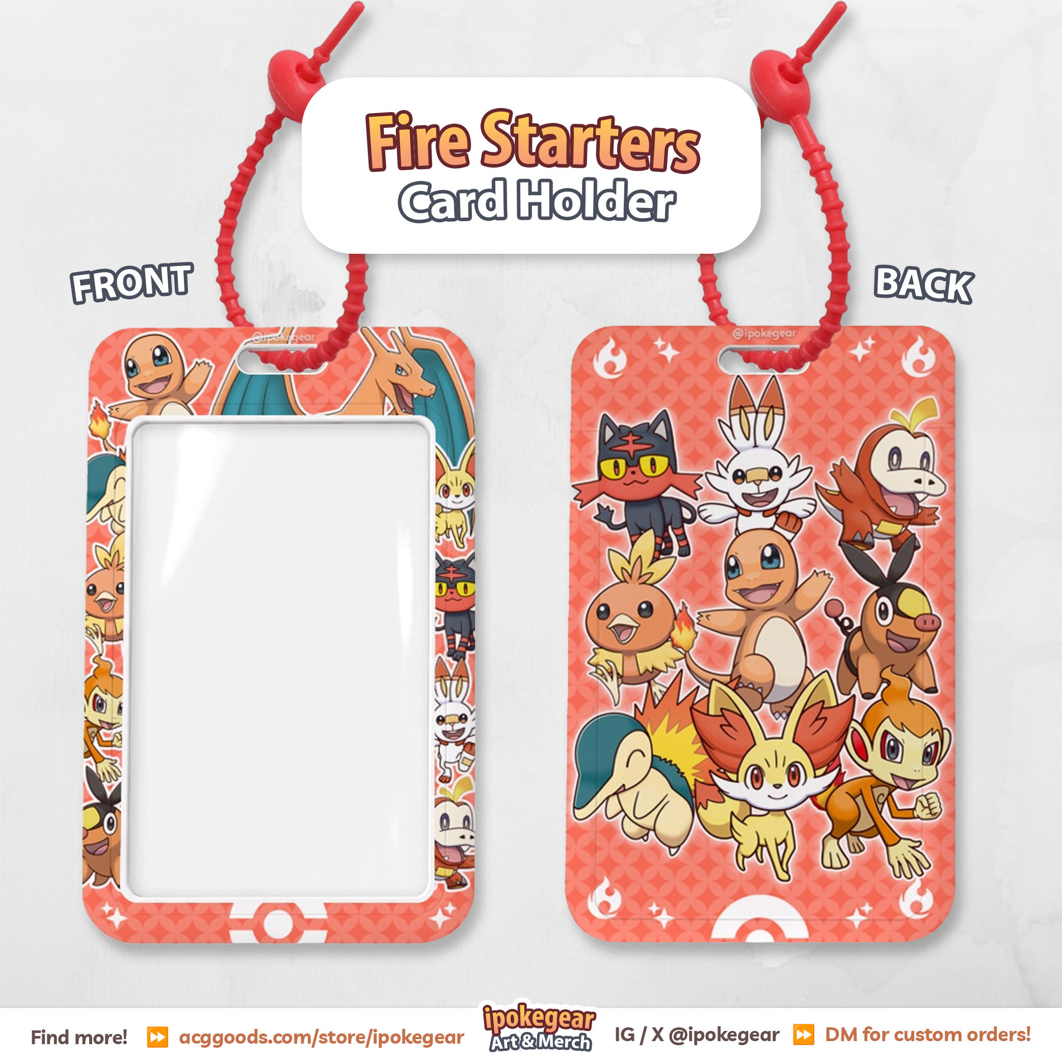 Fire Starter Plastic Card Holder