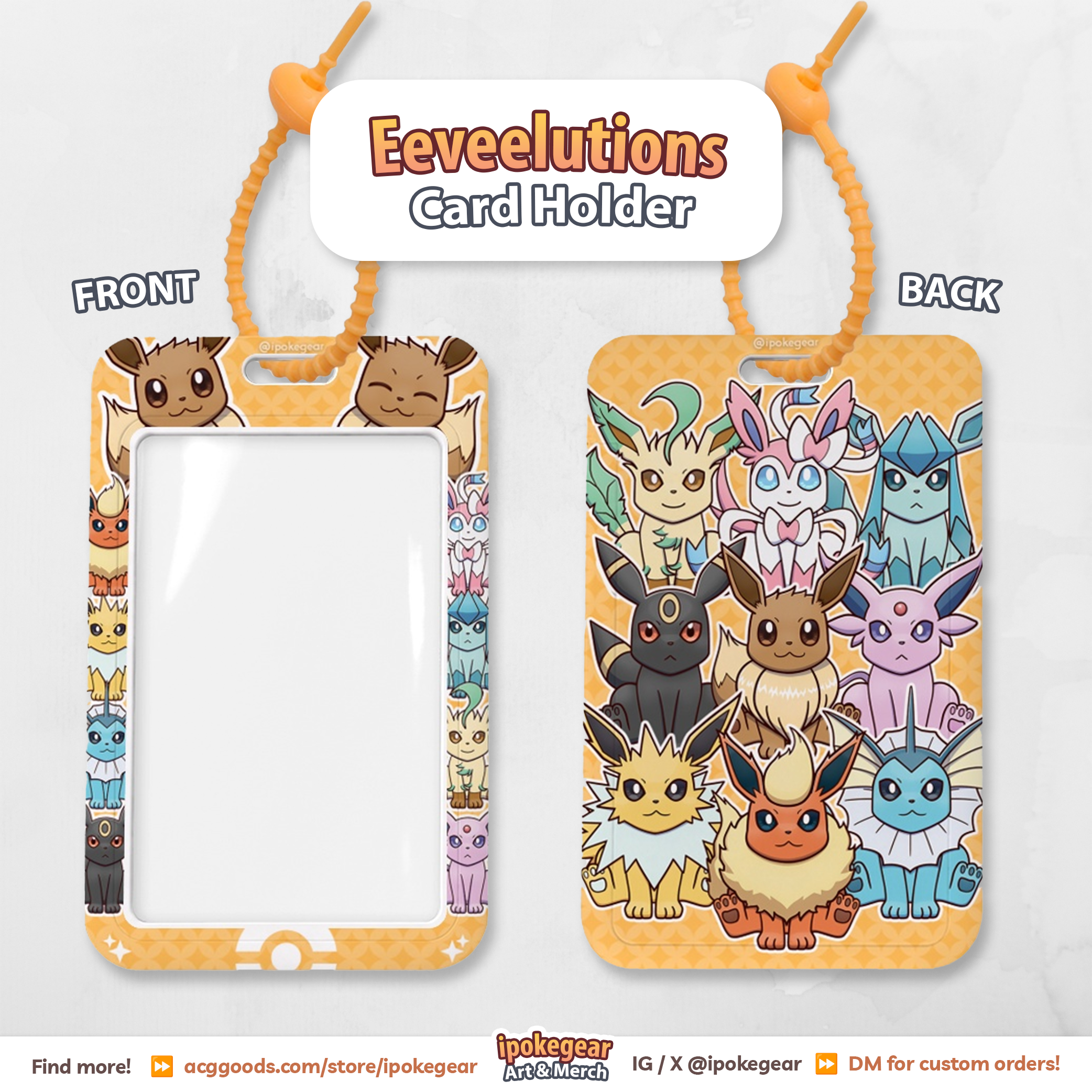 Eeveelution Plastic Card Holder
