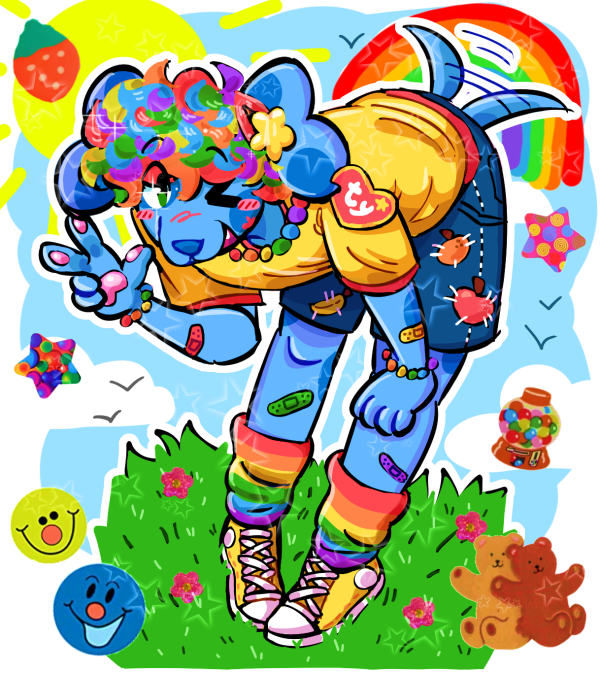 Kidcore Fursona Sticker