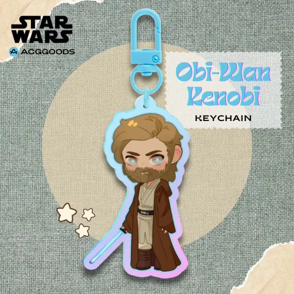[ Star Wars ] - Obi-Wan Kenobi acrylic rainbow keychain