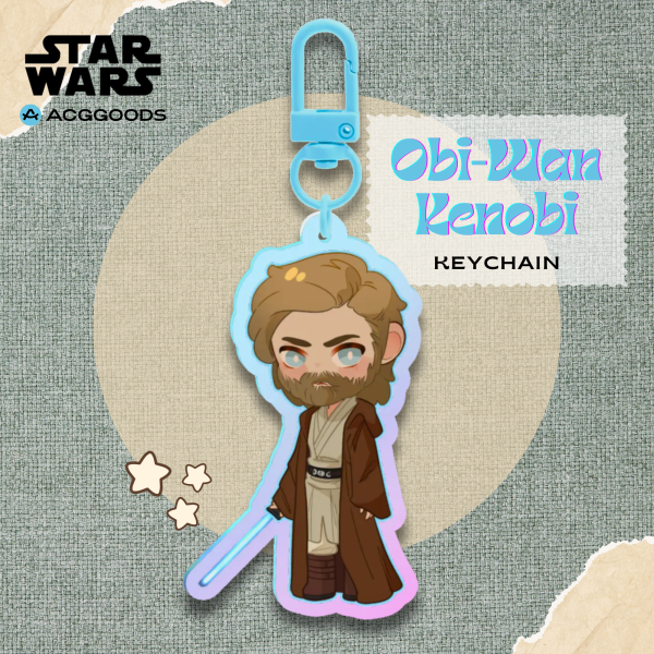 [ Star Wars ] - Obi-Wan Kenobi acrylic rainbow keychain