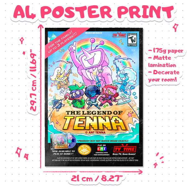 The Legend of Tenna - A4 Poster [Deltarune]