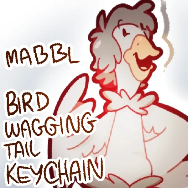 MABBL bird wagging tail keychain