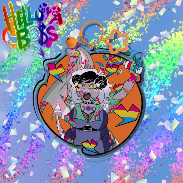 Pride Paint Splatter || Aileen || Broken Glass Acrylic Keychain
