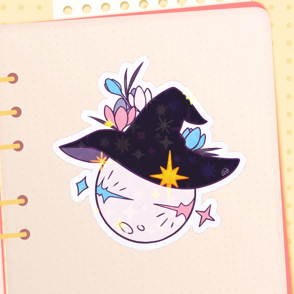 Witchy Trans - holo Sticker