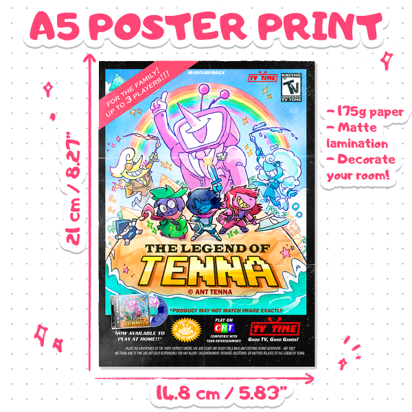 The Legend of Tenna - A5 Poster [Deltarune]