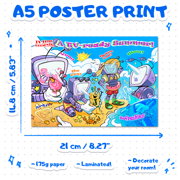 Summer Tenna - A5 Poster [Deltarune]