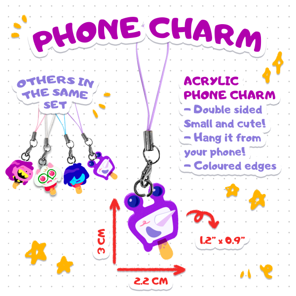 Tenna Ice Cream - Acrylic Phone Charm [Deltarune]