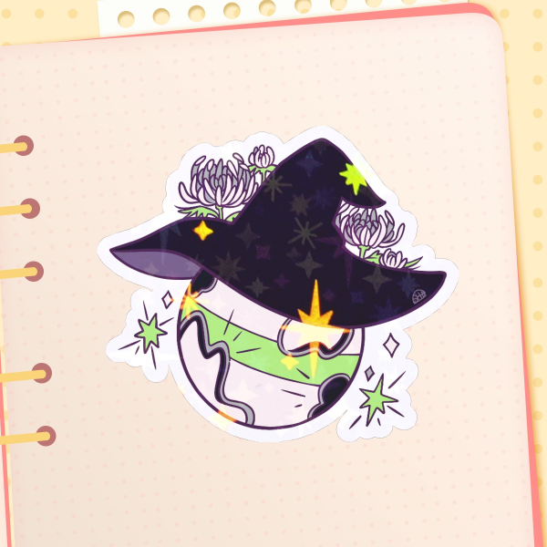 Witchy Agender - holo Sticker