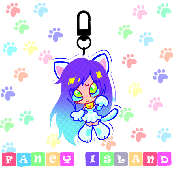 Mimi (lomando.com - Fancy Island) Double Sided Acrylic Keychain