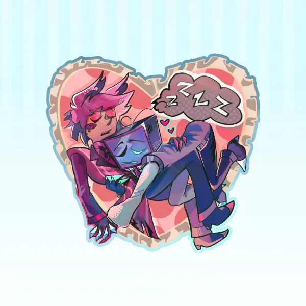 Radiostatic Cute Heart Die Cut Stickers