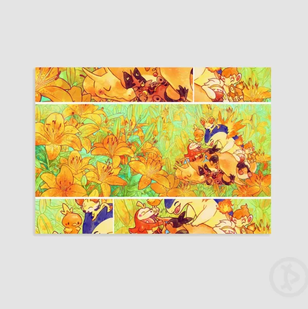 Fire Type PokeNap A3 Print