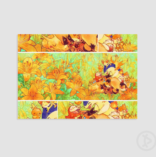 Fire Type PokeNap A3 Print