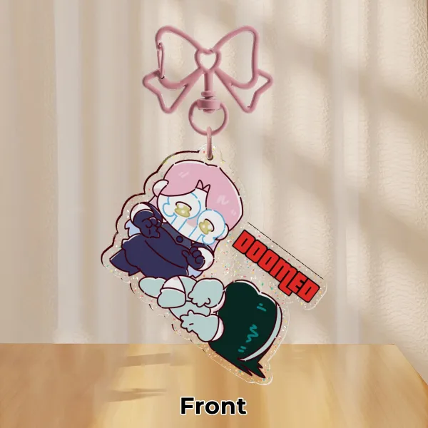 MiziSua DOOMED Glitter Keychain