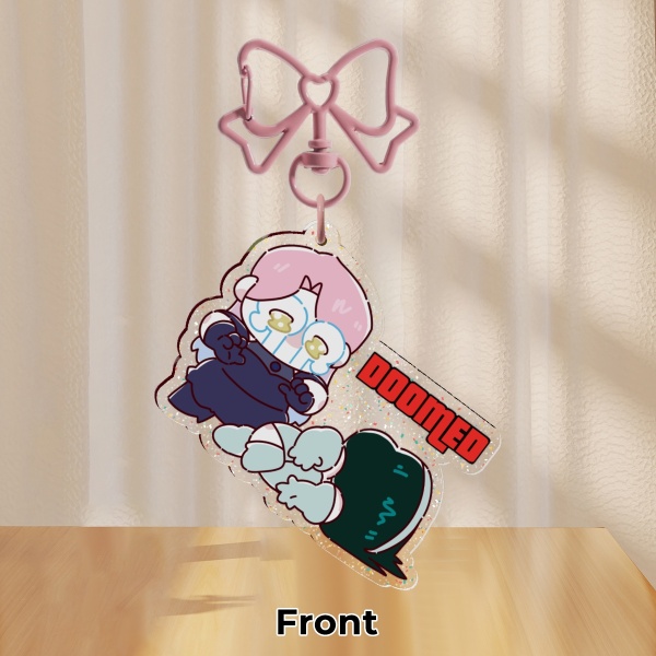 MiziSua DOOMED Glitter Keychain