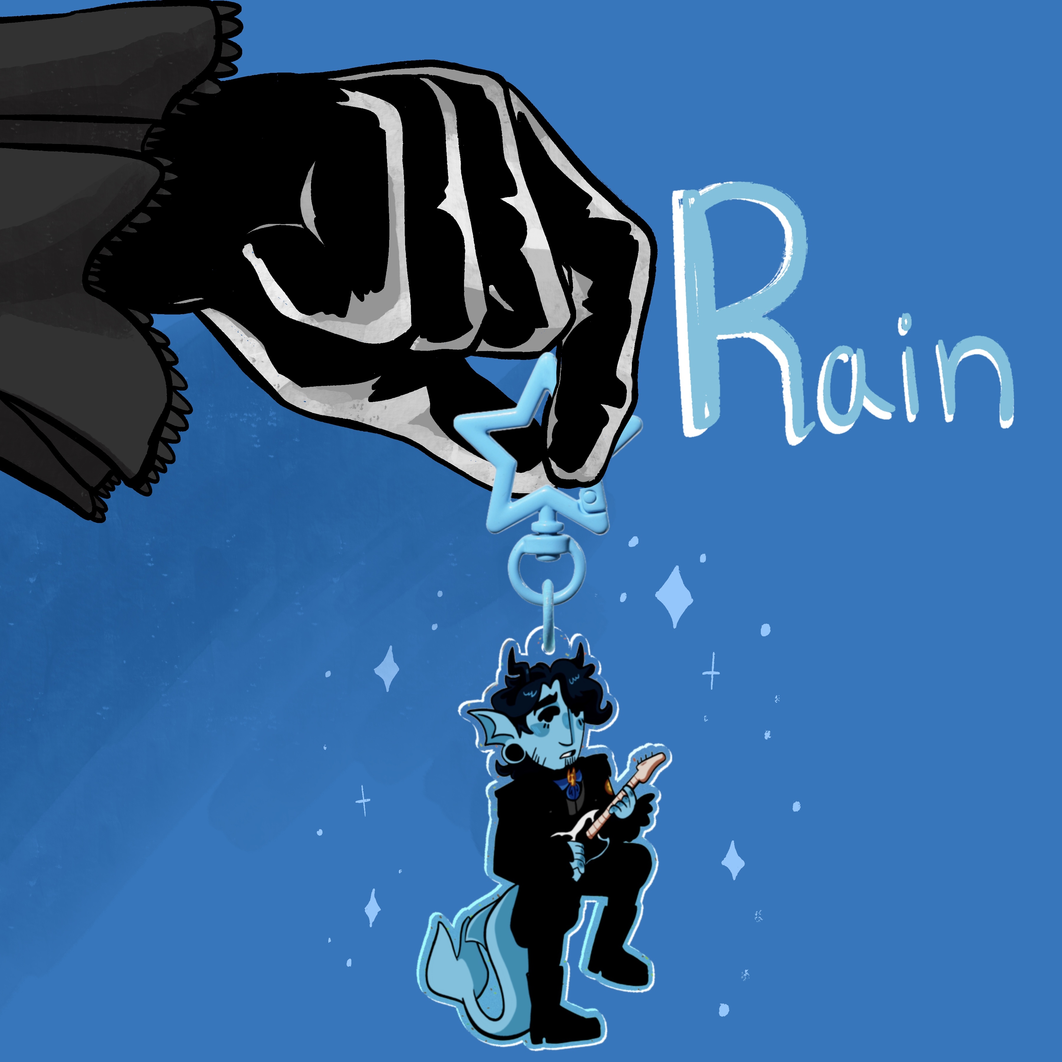 Rain Acrylic Keychain