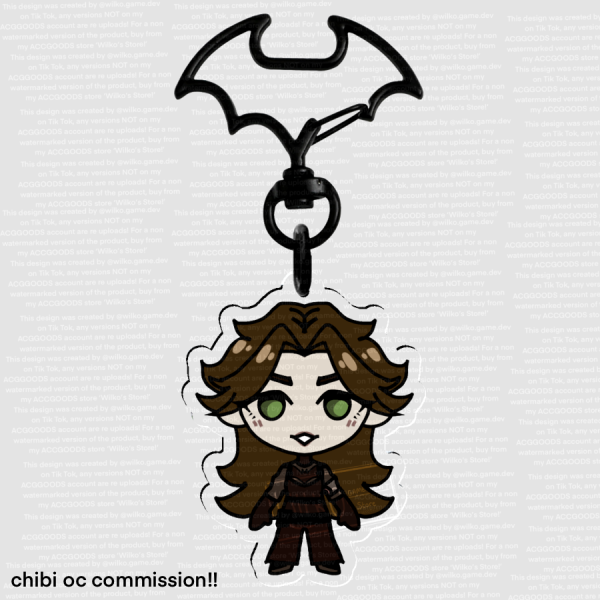 OC commission: Diana chibi keyring (medium)