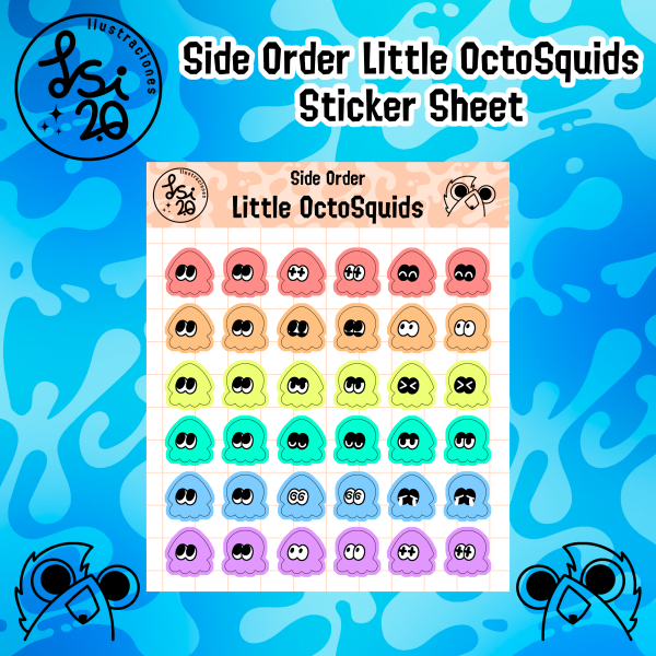 Side Order Little OctoSquids Sticker Sheet