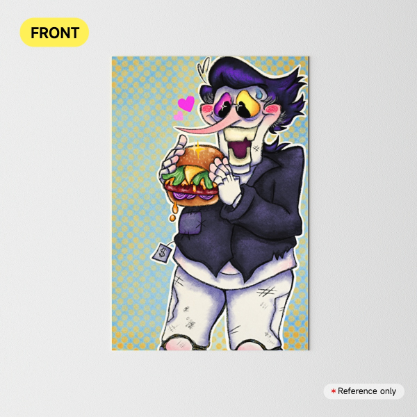 Deltarune Spamton Burger Mini-Print pearl paper