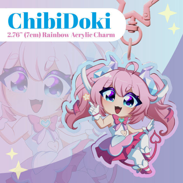 Chibidoki Rainbow Acrylic Charm