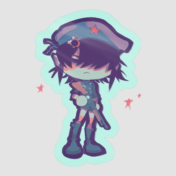 Cyborg Noodle (On melancholy hill) Sticker