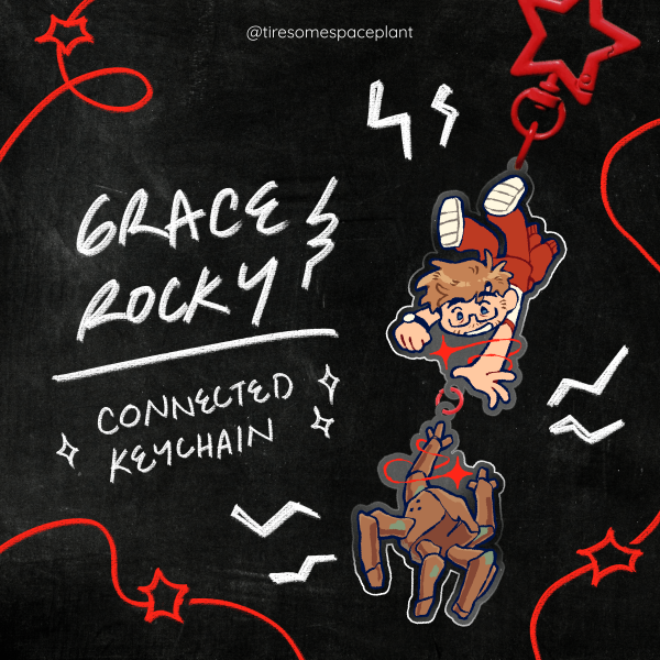 Grace and Rocky (Connected Keychain)