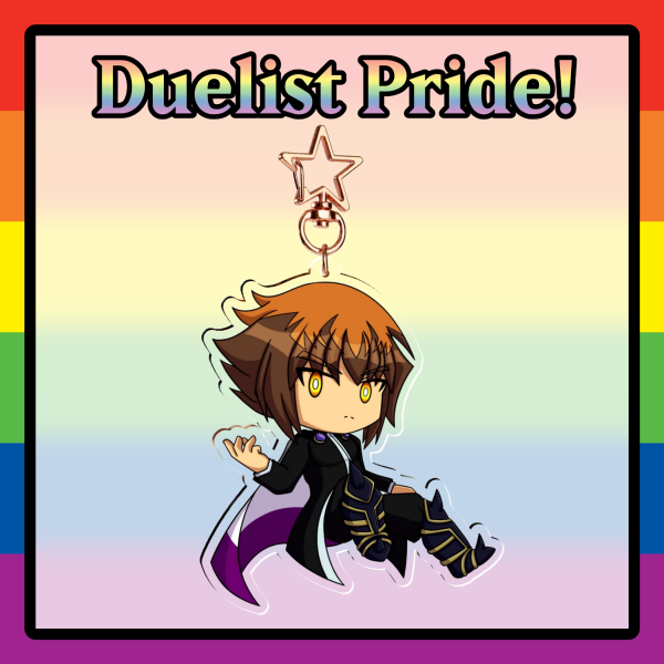 [YGO GX] Supreme King Asexual Pride Keychain
