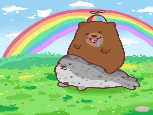 A Bear and His Trusty Steed Print
