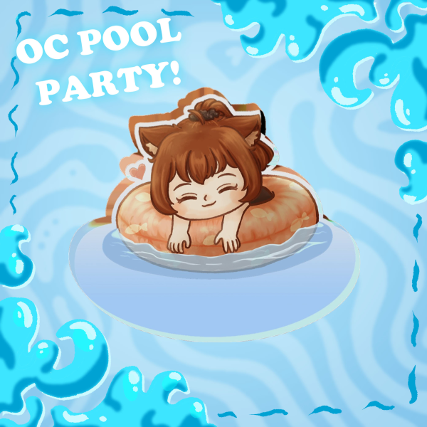 Comfy Mocha inPool Party - Shake Acrylic Stand