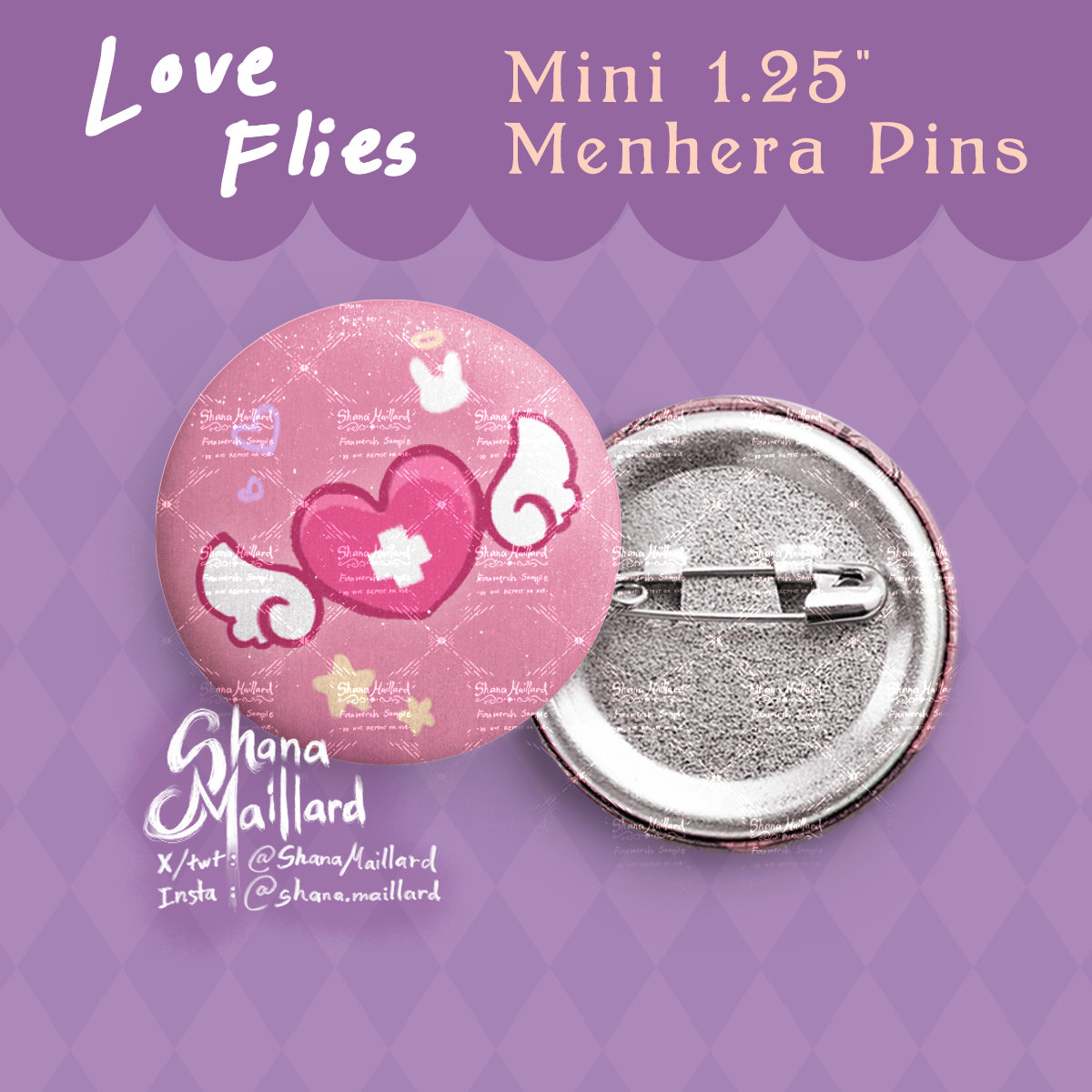 Love Flies || Menhera Themed Pin