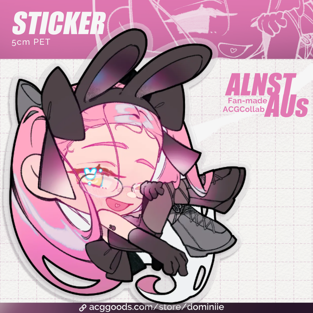 ALNST AUs - Bunny café Mizi Ი𐑼 5cm Clear Die-Cut Sticker