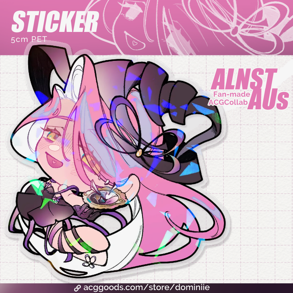 ALNST AUs - Magical girl Mizi 𐙚 5cm Clear Die-Cut Sticker