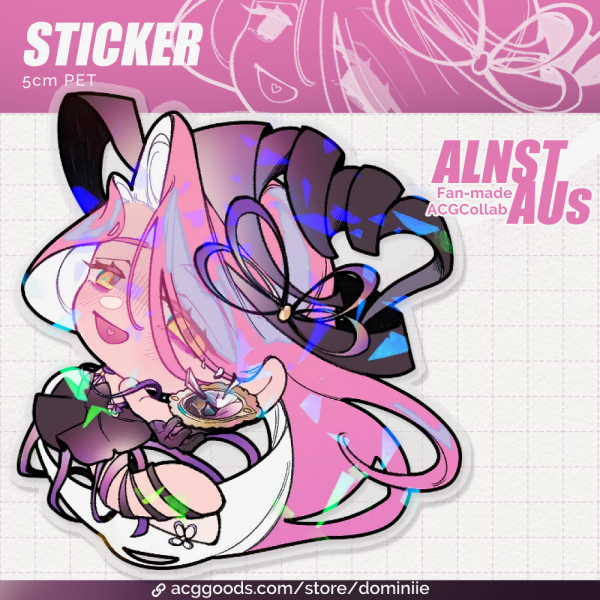 ALNST AUs - Magical girl Mizi 𐙚 5cm Clear Die-Cut Sticker