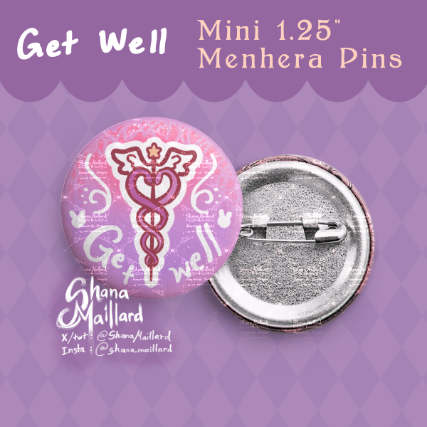 Get Well || Menhera Themed Pin