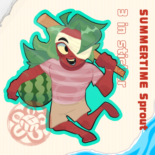 Summertime Sprout Sticker