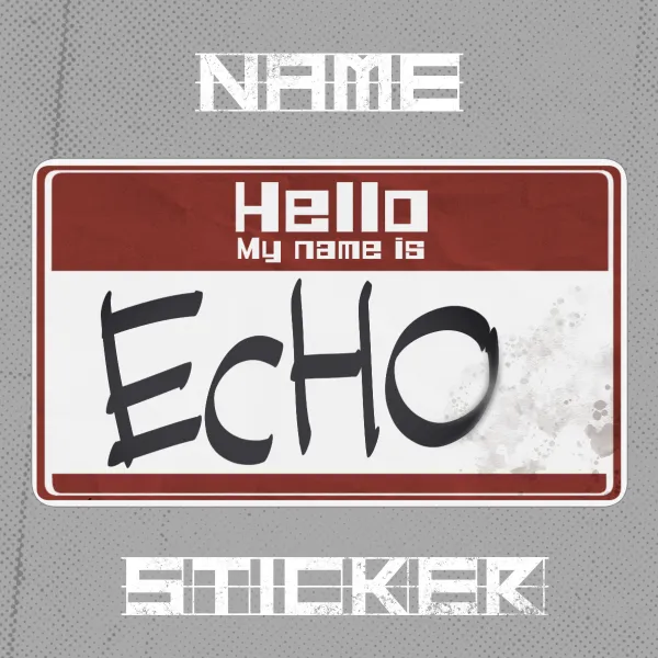 Echo Name Sticker