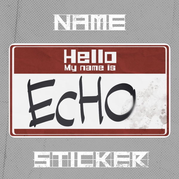 Echo Name Sticker