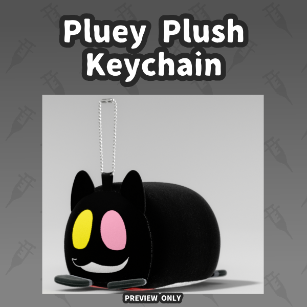 Pluey/Cat Mike Mochikororin Plush Keychain