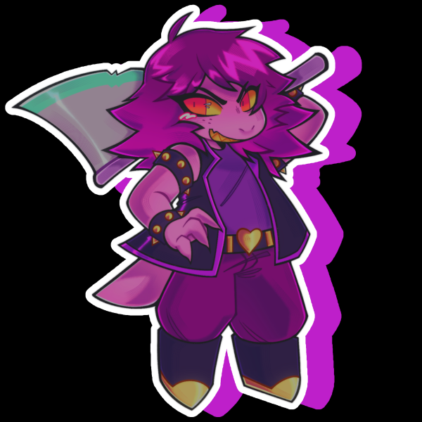 Susie Deltarune Die Cut Sticker