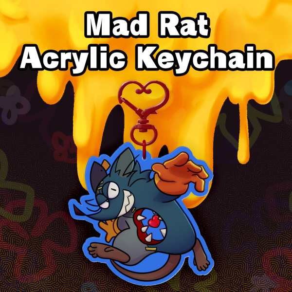Mad Rat | Colored Edge Acrylic Keychain