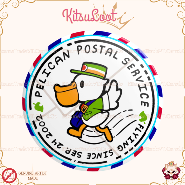 Pelican Postal Service AC - Soft Touch Round Badges (Button Pins)
