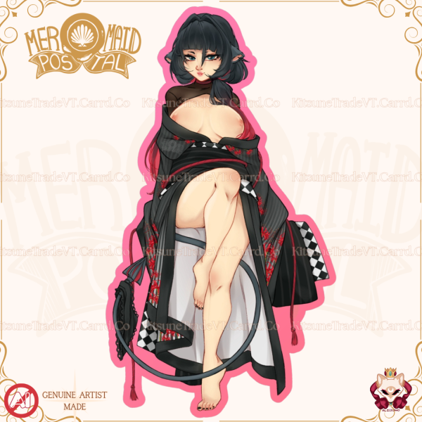 ZZZ Jane Doe Waifu NSFW - 4x4 Colored Edge Die Cut Stickers