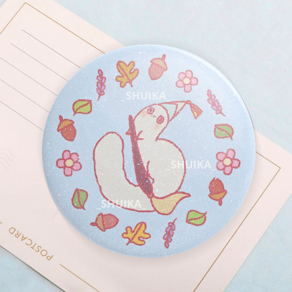 *brushed pearl* BRUSHBUDDY WITCH HAT ATELIER  Round Badges (Button Pins)