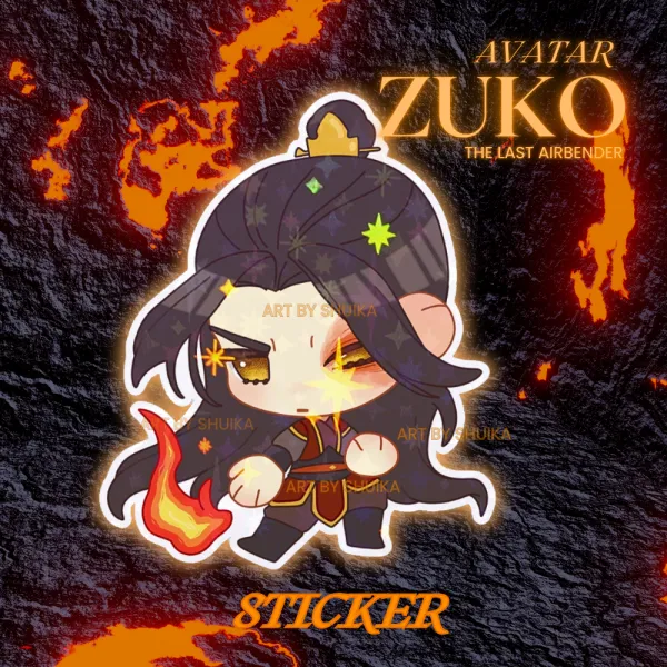 *holo stars* ZUKO AVATAR THE LAST AIRBENDER Die Cut Stickers